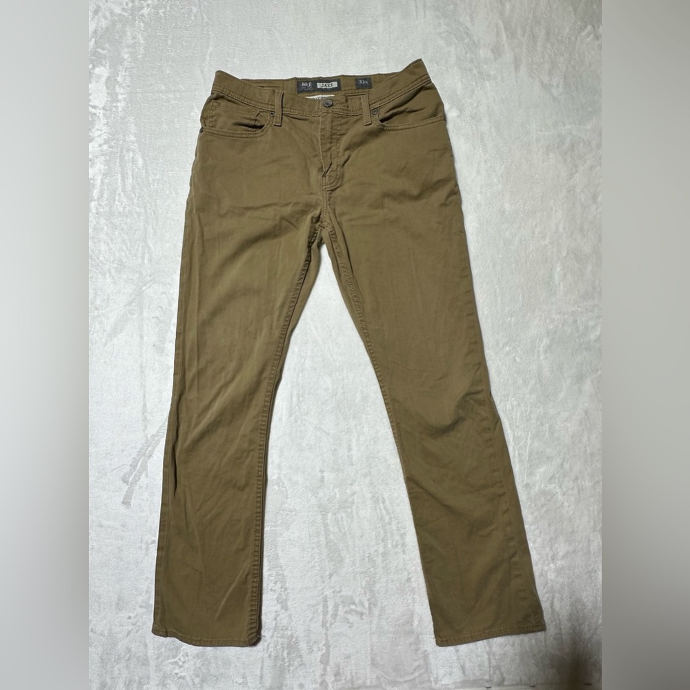 BKE Men's Straight Jeans in Olive Brown